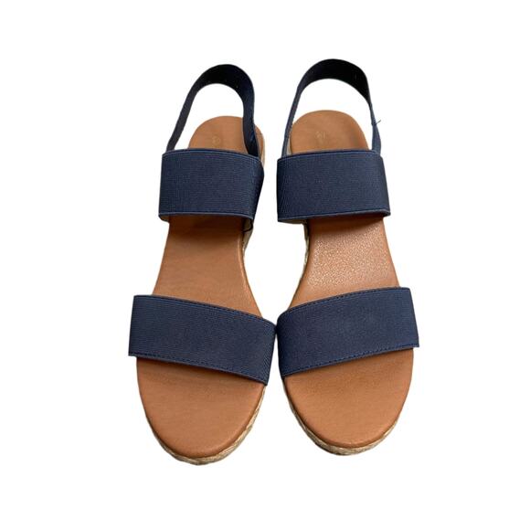 Tommy Bahama Sakura Sandal Heels Wedges Navy Blue Espadrilles 9 - Picture 3 of 11